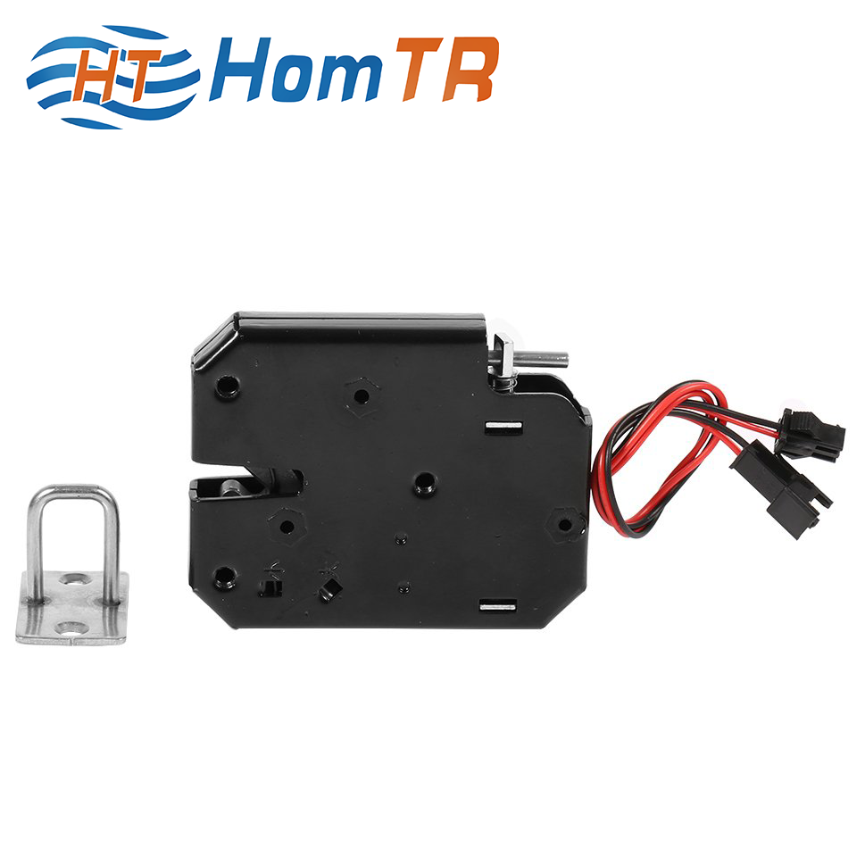 HomTR Electric Control Lock Solenoid Electronic Cabinet Latch Locks Mini Cabinet Plastic Lock