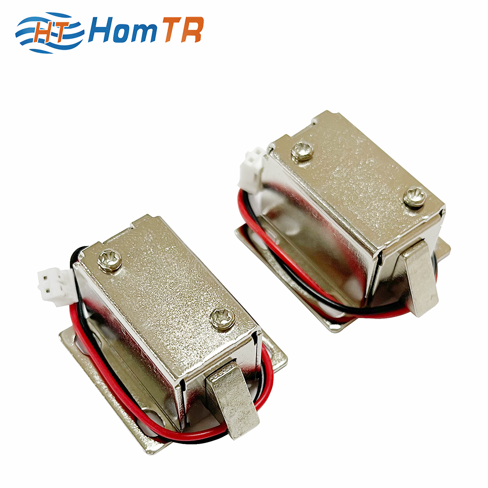 HomTR Dc 12/24v 27*30*19mm Mini Electromagnetic Solenoid Locks Electric Cabinet Safety Bolt Lock