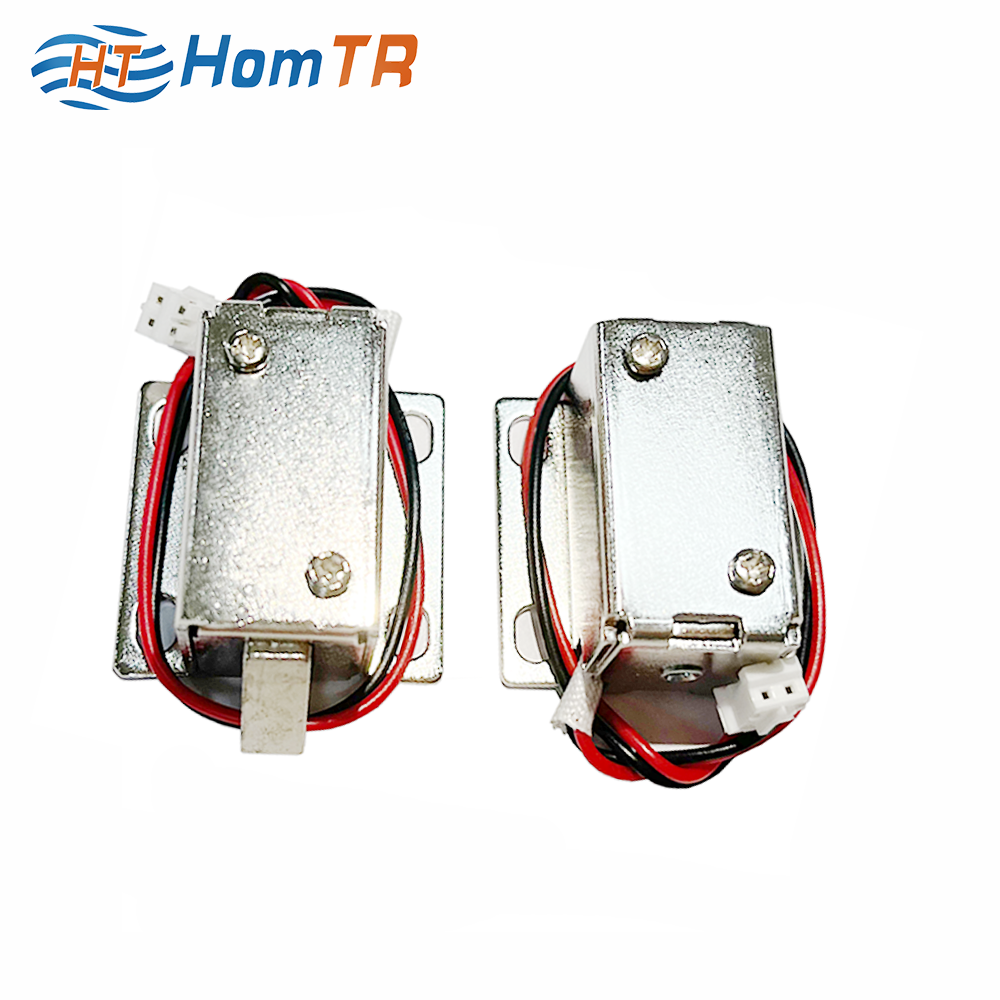 HomTR Dc 12/24v 27*30*19mm Mini Electromagnetic Solenoid Locks Electric Cabinet Safety Bolt Lock