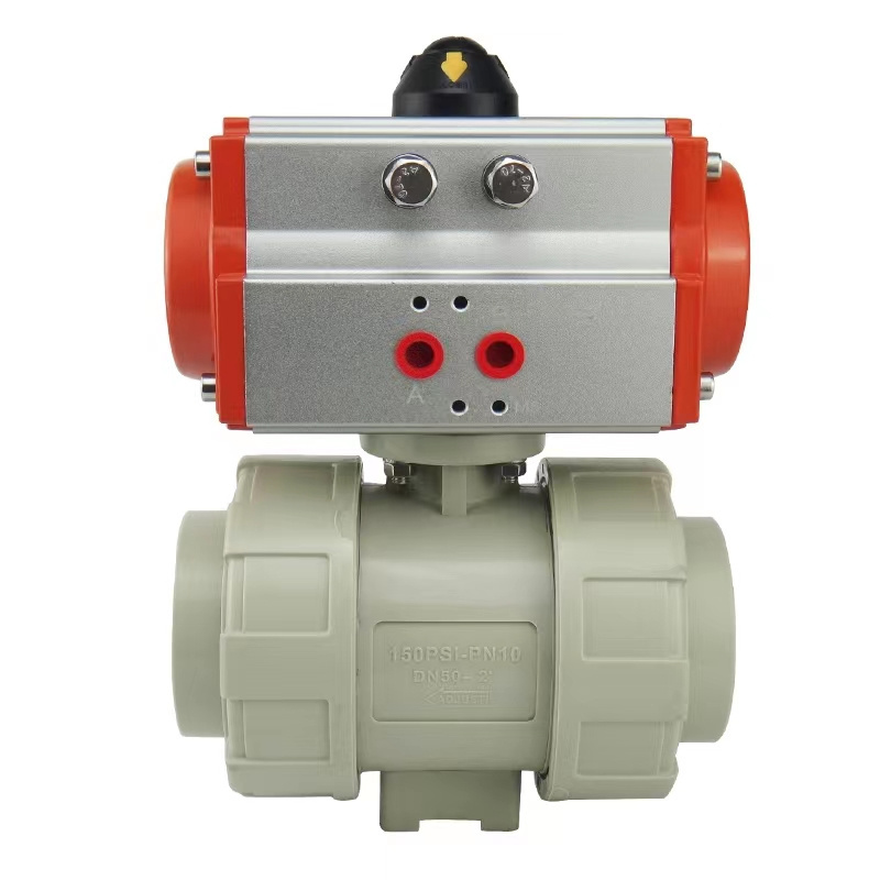 HomTR 24V Dc Electric Radiator Flow Control valve Pvc Plastic Shut Off Gas Air Proportional Ball Valves