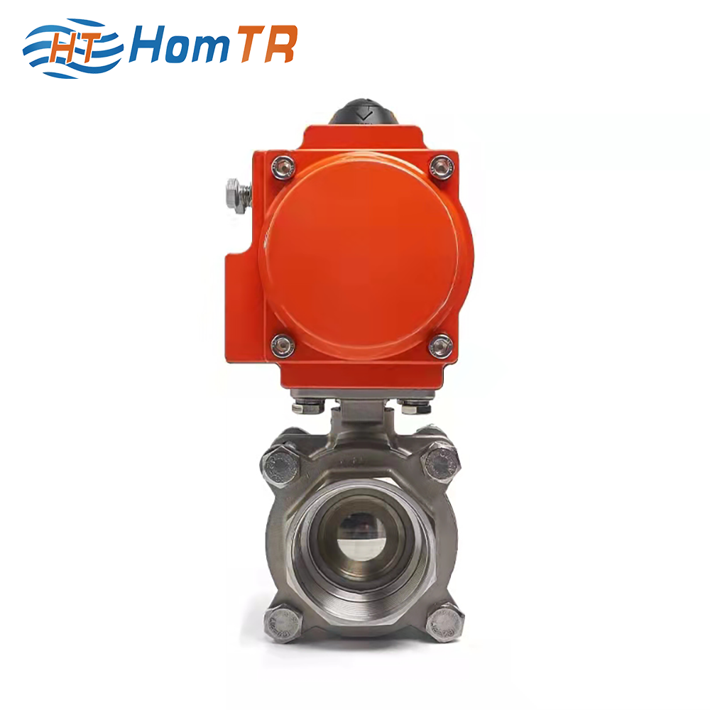 HomTR Electric Sanitary Solenoid 24V Air Ball Valve Actuator Pneumatic Butterfly Control Motorized Valves