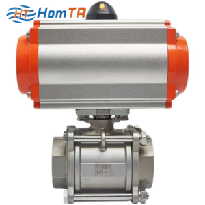 HomTR Electric Sanitary Solenoid 24V Air Ball Valve Actuator Pneumatic Butterfly Control Motorized Valves