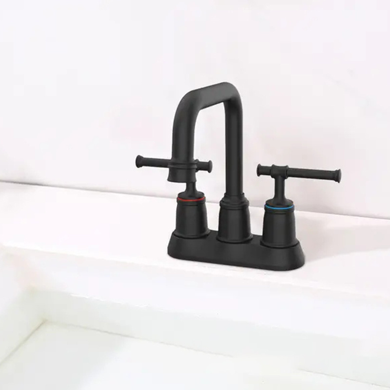 HOT SALE Stainless steel basin faucet double handle retro vintage antique Sense of advanced bathroom sink basin mixer faucet