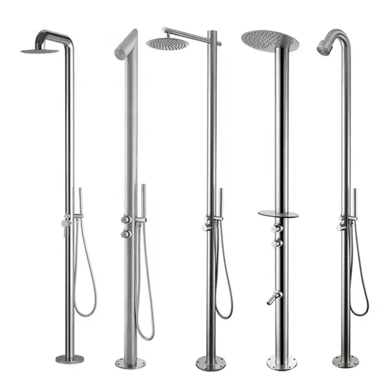 Stainless steel outdoor swimming pool beach shower column set for swimming pool and garden