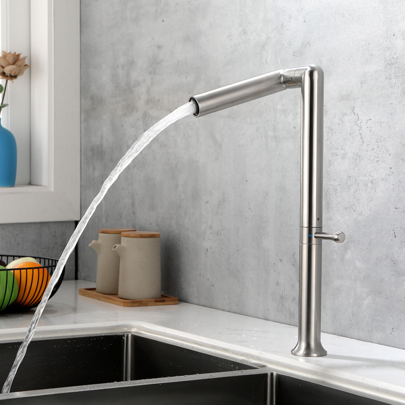 kitchen faucet stainless steel 304 water tap modern kichen taps Brushed Nickel kitchen mixer sink faucets