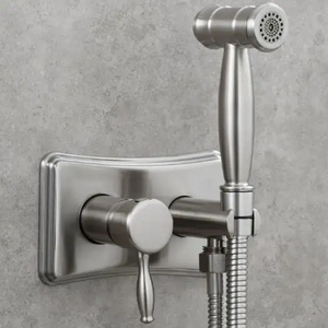 high pressure Bathroom Brass Wall Mounted Shattaf handheld Toilet Sprayer hot and cold water Toilet Faucet for toilet