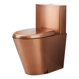 Hot sale  Rose Gold Toilet Stainless steel Deluxe bathroom wc toilet bowl manufacture