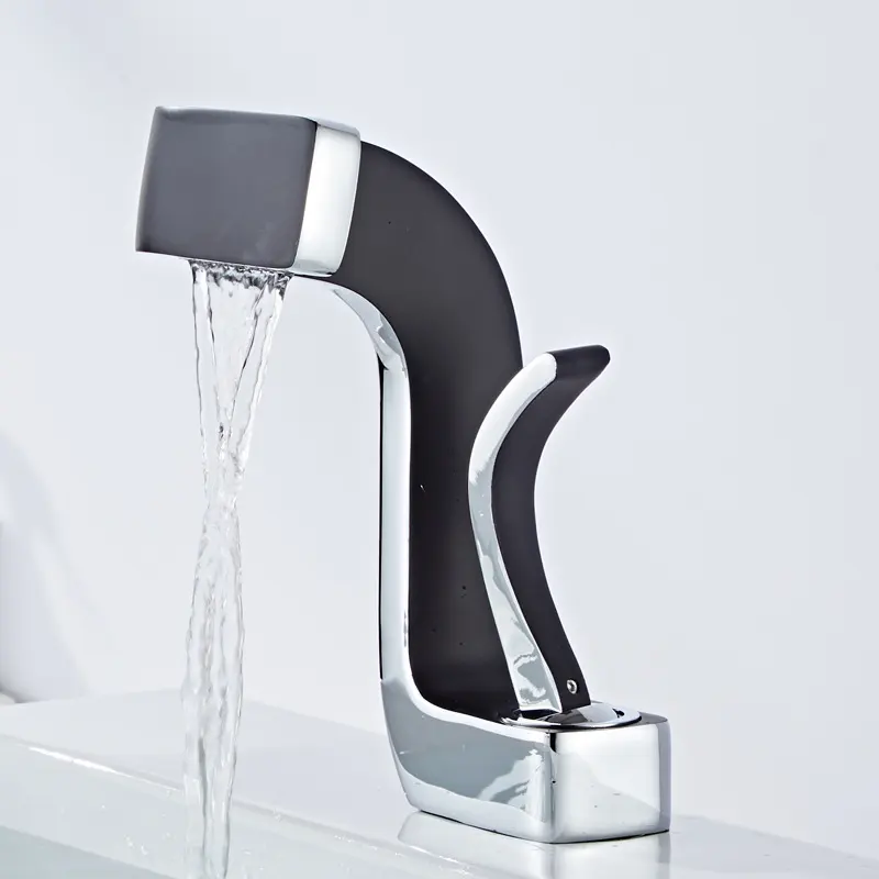 Modern High Quality Art Basin sink Faucet Bathroom Mixer Tap Waterfall Faucet