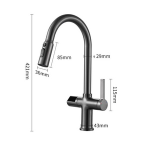 Deck Mounted Smart touchless sensor adjustable kitchen  Faucet Pull Down Spray Kitchen Sink Mixer Tap