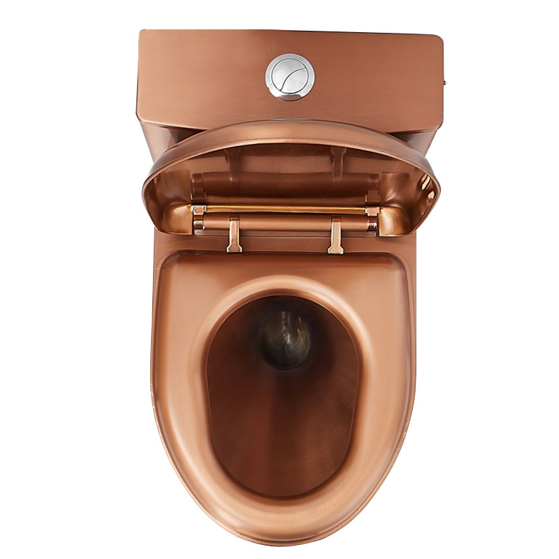 Hot sale  Rose Gold Toilet Stainless steel Deluxe bathroom wc toilet bowl manufacture