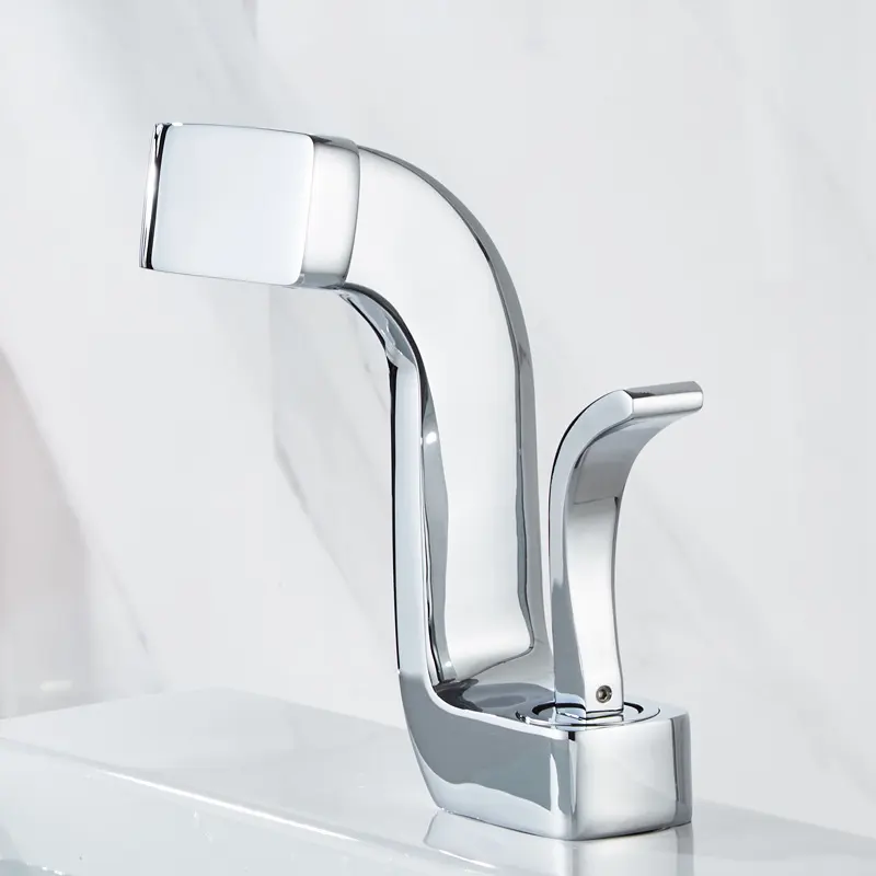 Modern High Quality Art Basin sink Faucet Bathroom Mixer Tap Waterfall Faucet