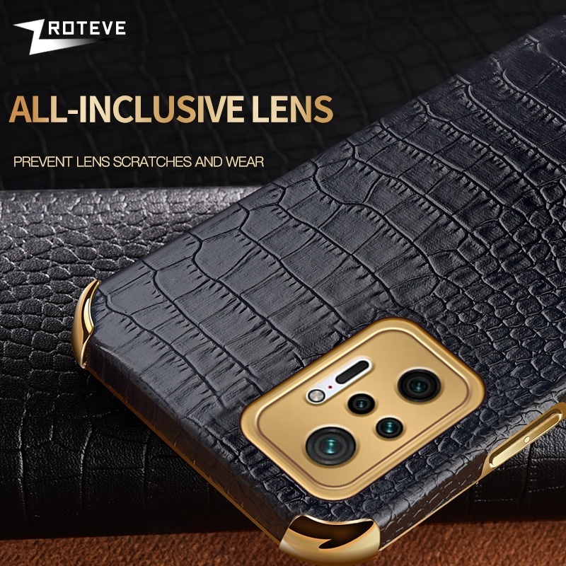 Honatop Crocodile Texture Coque Xiomi 11 10S 10 10Tlite Pro Ultra POCO X3NFC Case For Xiaomi Redmi K40Pro Note 10 Pro Max Cover