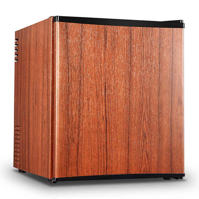 42L Wood Grain colored refrigerator with lock and key