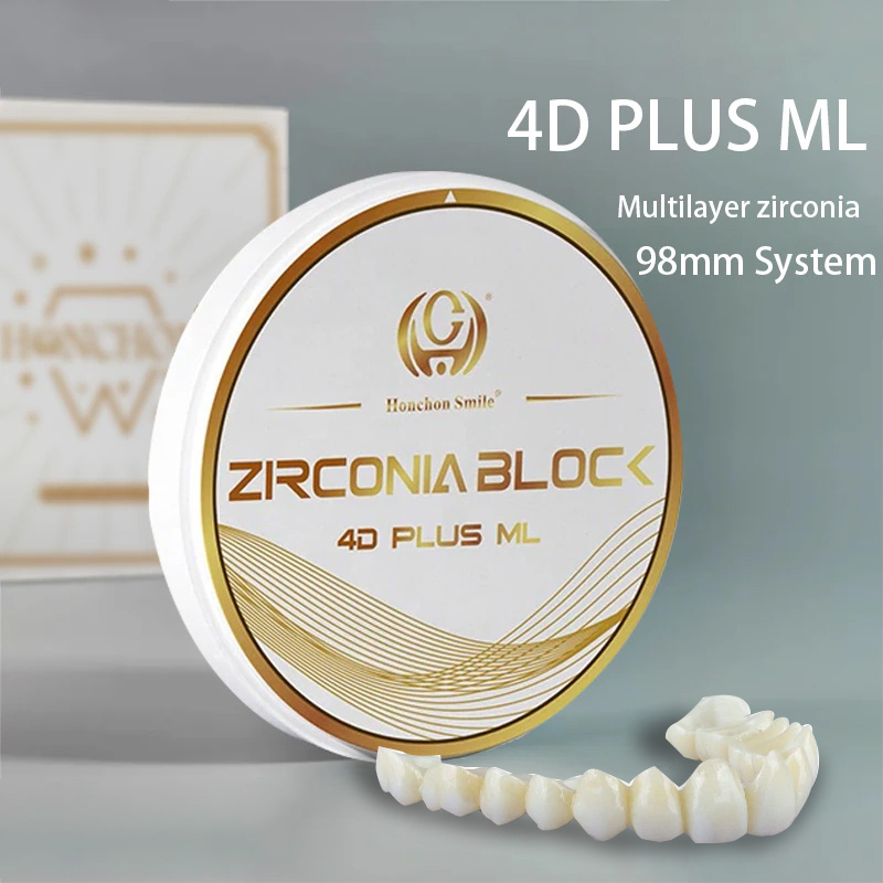 OEM Acceptable Premium Quality Dental Lab Consumables Zirconia Dental Cad Cam 4D Plus Multilayer Dental Zirconia Block