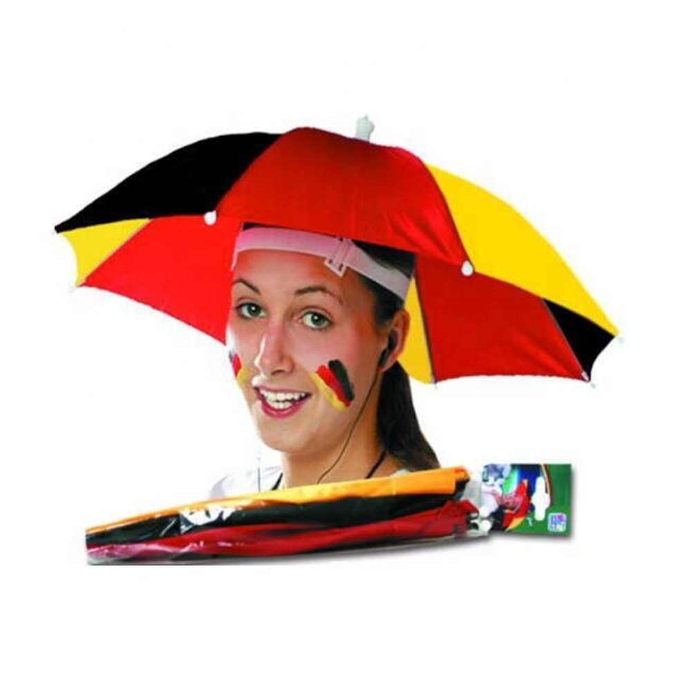 2024 Deutsch national flag head umbrella german colors flag head umbrella