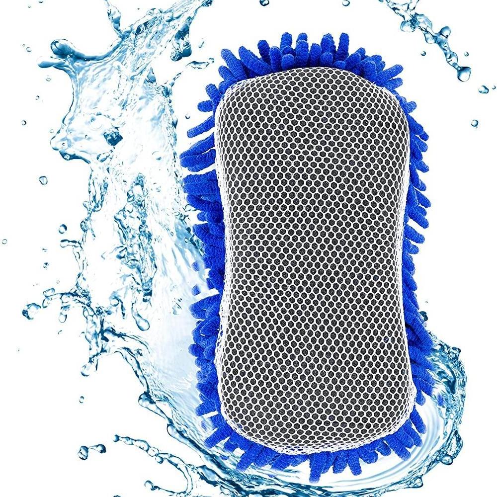 Car Washing Mitt Home Microfiber Hand Sponge Chenille Cleaning Dusting Cloth