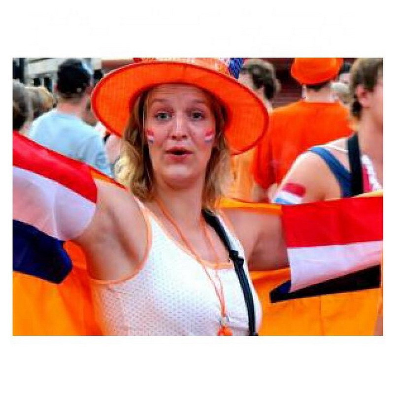 football fans holland hawaii leis wreath supporter the Netherlands color flower headchain