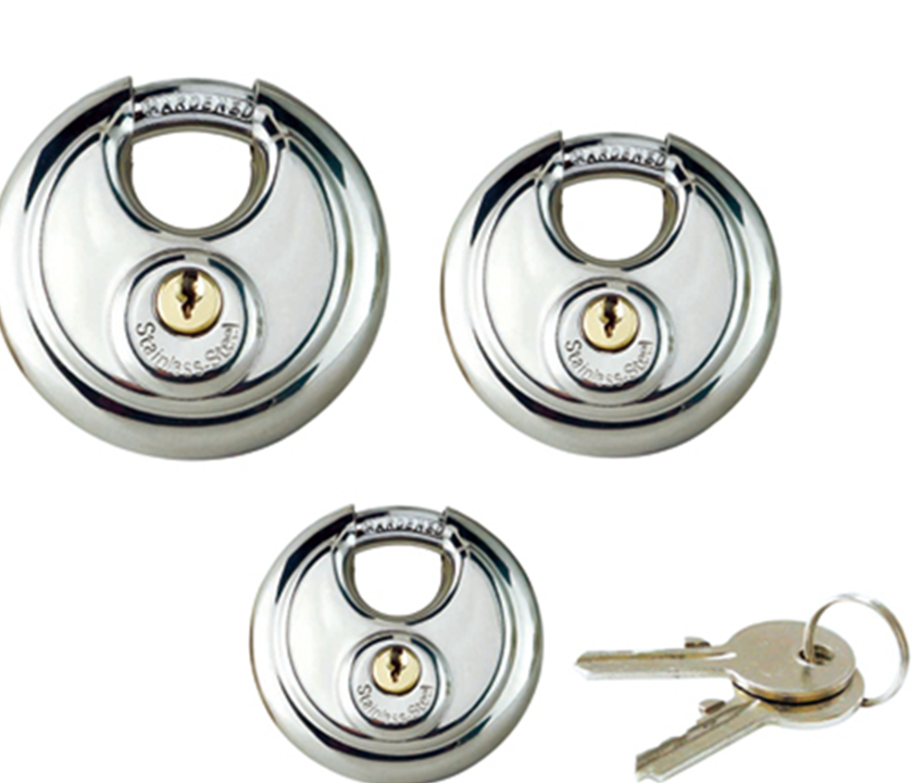 round combination stainless steel disc padlock