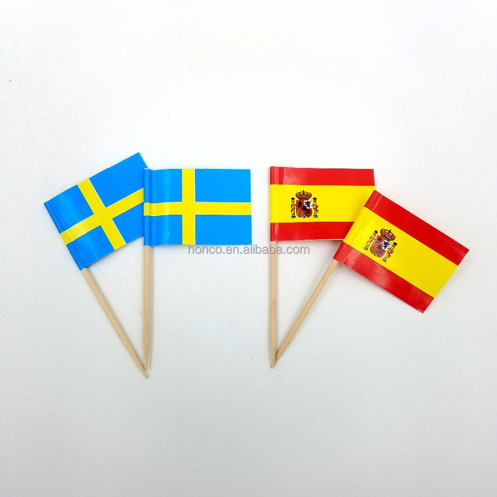 Cheaper sandwich toothpick flags