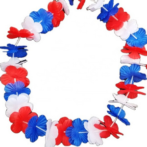 2024 WC Football fan hawaii lei of France Customized Wreath hawaii flower necklace