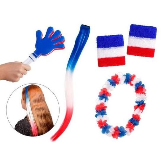 Hot selling football fans  France neck hawaii leis garland france flower necklace