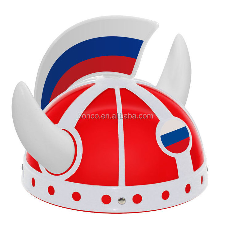 Russia plastic bull horn hat for WM 2018