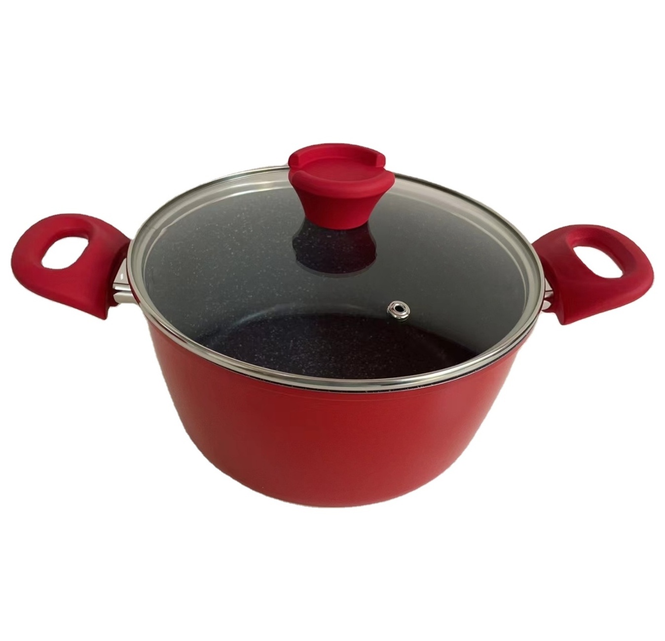 Non Stick Milk Pan With Glass Lid Small Soup Pot for Gas Induction Cookers Forged Aluminum Non Stick Sauce Pan