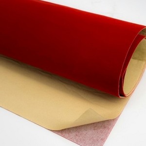 Thick Velvet Flocked Fabric Roll Jewelry Box Making Flocked Velvet Paper Black Red Blue Self Adhesive Flocked Fabric Cloth