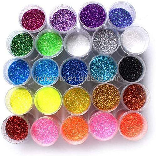 eco-friendly Fine Slime Glitter, LEOBRO Extra Fine Epoxy Glitter for Resin, Assorted Craft Glitter Powder for Resin Arts Cr