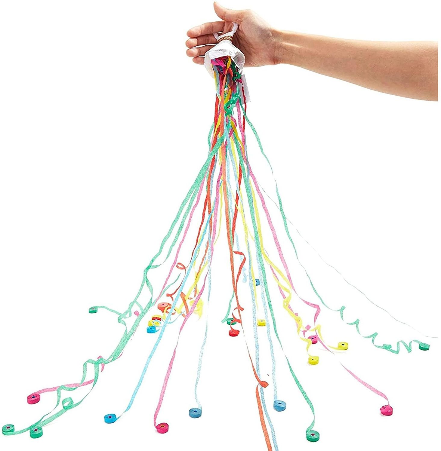 Hand Hold Streamer Popper Colorful Spider Party Streamers Throw Confetti Hand Throw Streamer