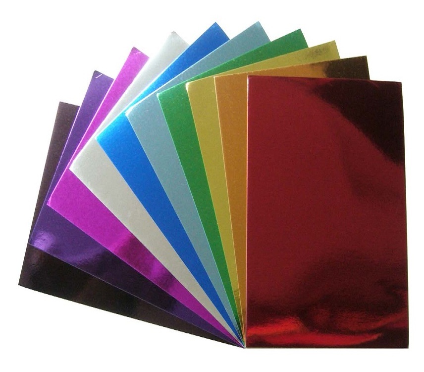 Self adhesive metallic cardboard metallic cardstock