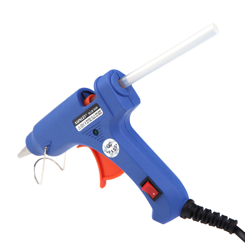 Wholesale Craft Glue Gun Hot Melting Mini 20W 40W 60W 100W Black Hot Melt Glue Gun Big Size Blue Glue Gun