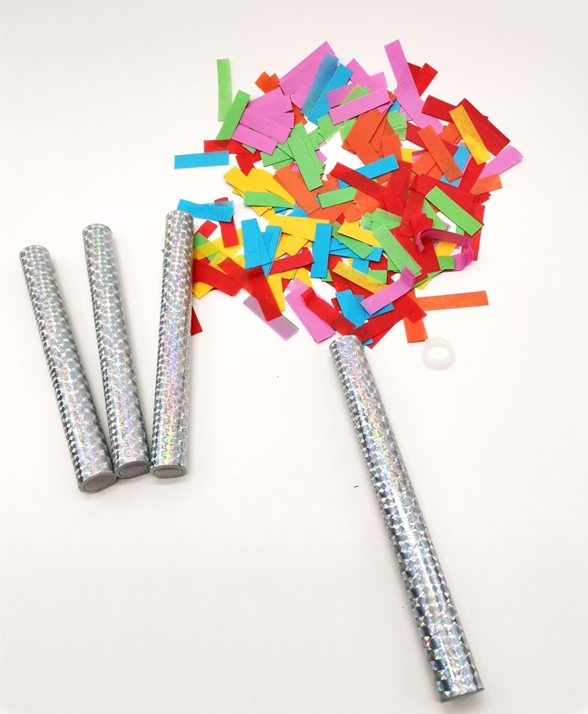 Party Poppers Rectangle Confetti for Wedding Tissue Confetti Tubes Paper Confetti Wands