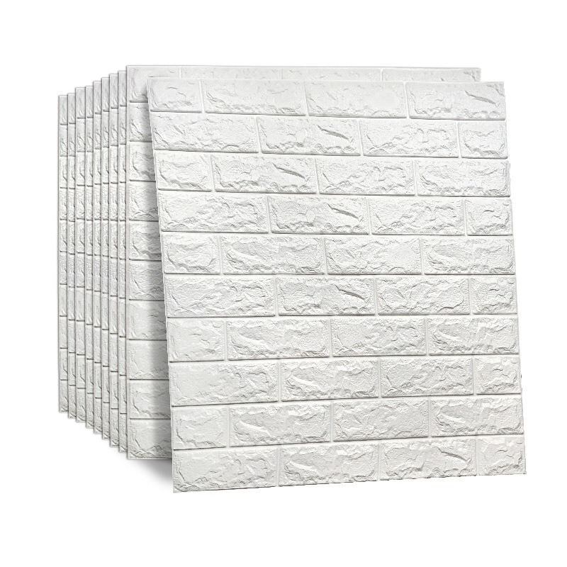 White Brick 3D Wall Panels Peel and Stick Wallpaper for Living Room Bedroom Background Wall Decoration 3D Brick Foam Wallpaper