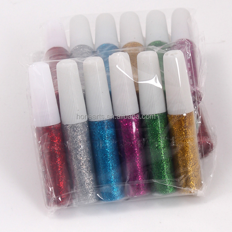 Non-Toxic Washable Glitter Glue Stick Set, DIY Arts & Crafts Glitter Pens, Glitter Glue Gel Pens for Art Projects