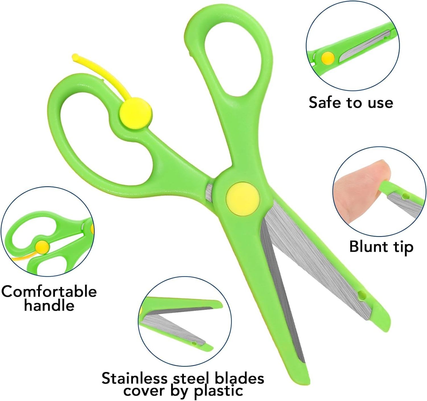 Plastic S adjustable Blunt mini craft school best-selling safety children's student scissors