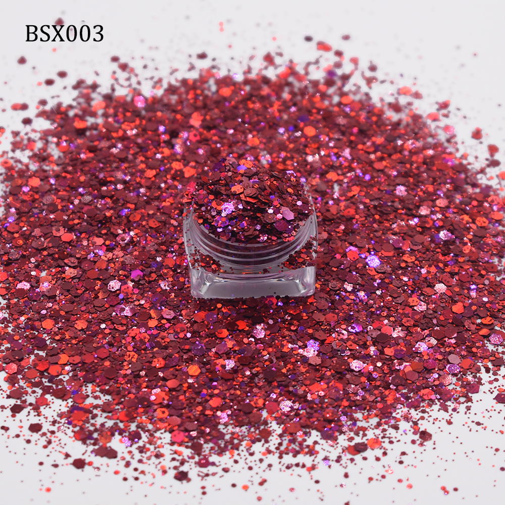 Color Shift Chunky Holographic Glitter Powder Bulk For Fabric Point Spray