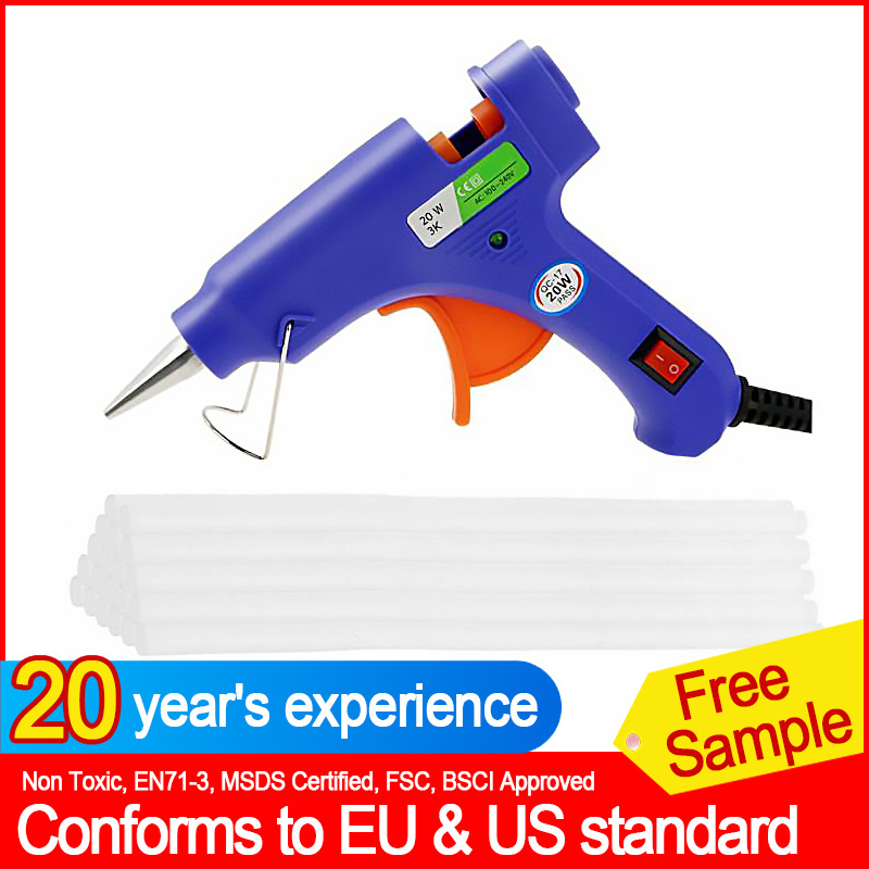 Craft Glue Gun 20W 40W 60W 80W 100W Black Blue Electric Hot Melt Silicon Glue Gun