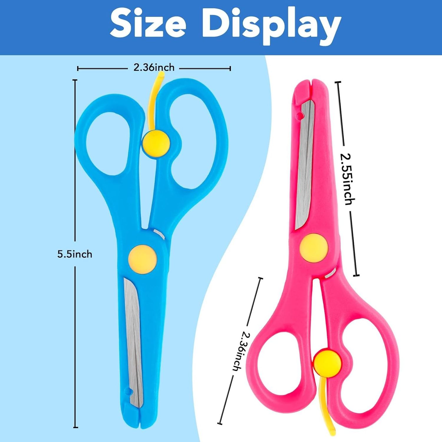 Plastic S adjustable Blunt mini craft school best-selling safety children's student scissors