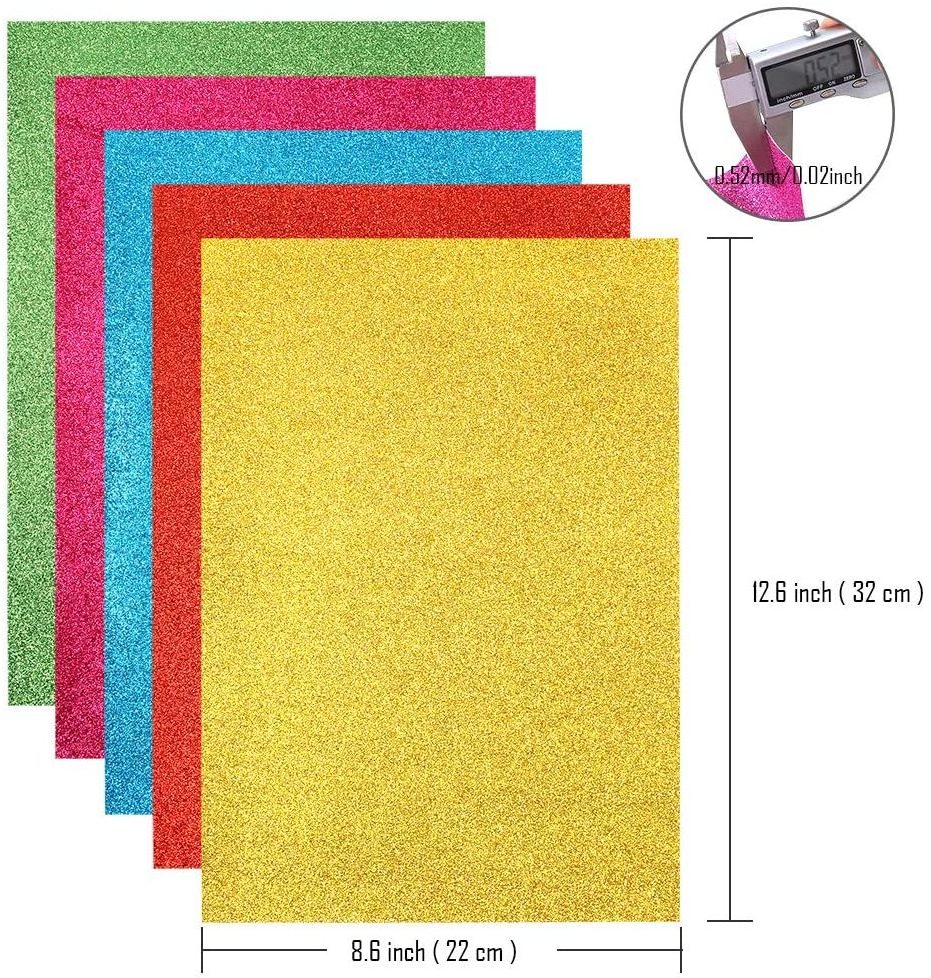 Shinning Craft Glitter PU Leather Sheets for children Holographic Faux Leather Fabric for Bow Earring Making DIY Craft