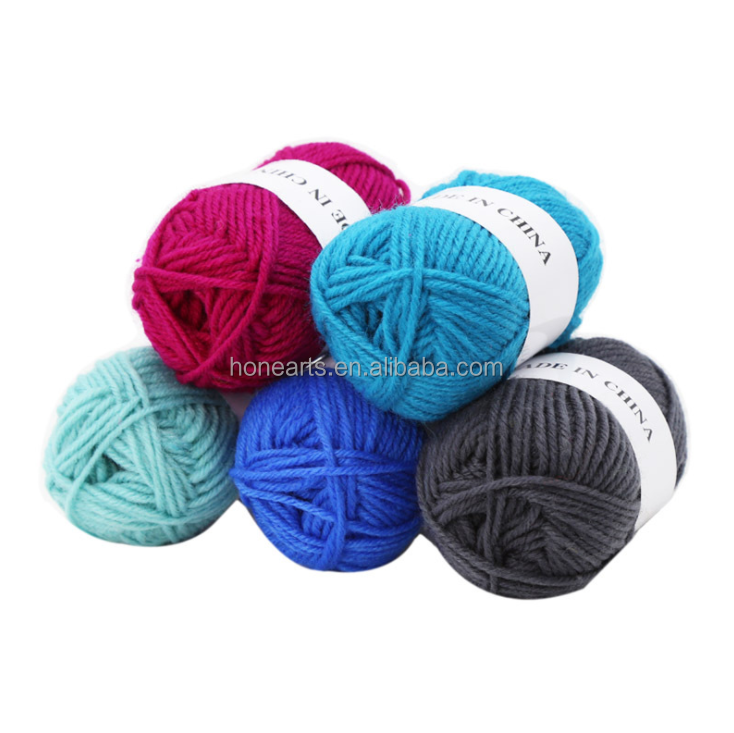 Multi Color Acrylic Yarn Skeins Hand Knitting Yarn Crochet Kit DIY Craft 24 colors Acrylic Yarn