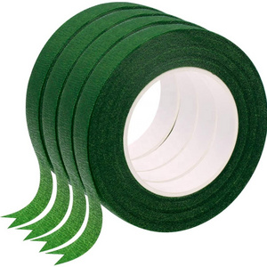 4 Rolls Floral Tape Dark Green tape for Bouquet Stem Wrap and Florist Craft Projects Decorations