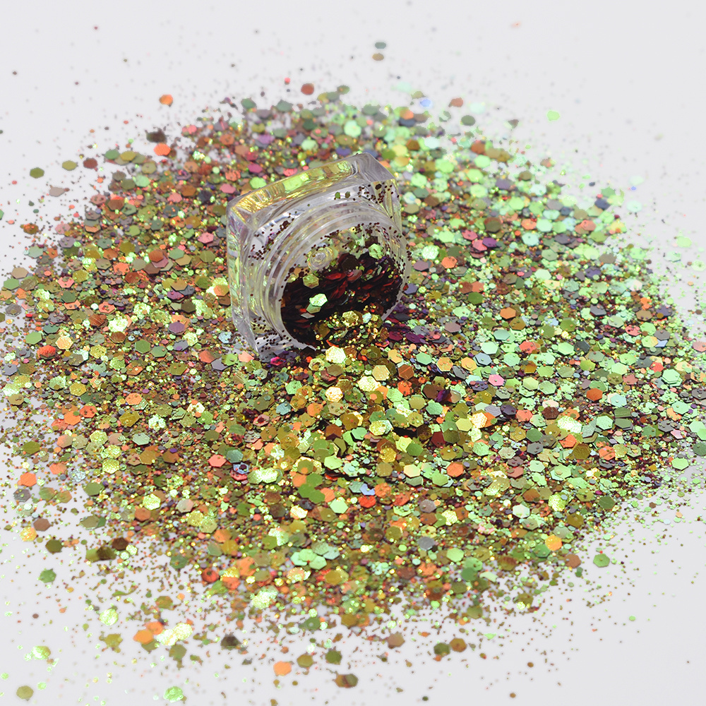 bio degradable Glitter Bulk Powder Holographic Cosmetic Glitter Glitter Chunky