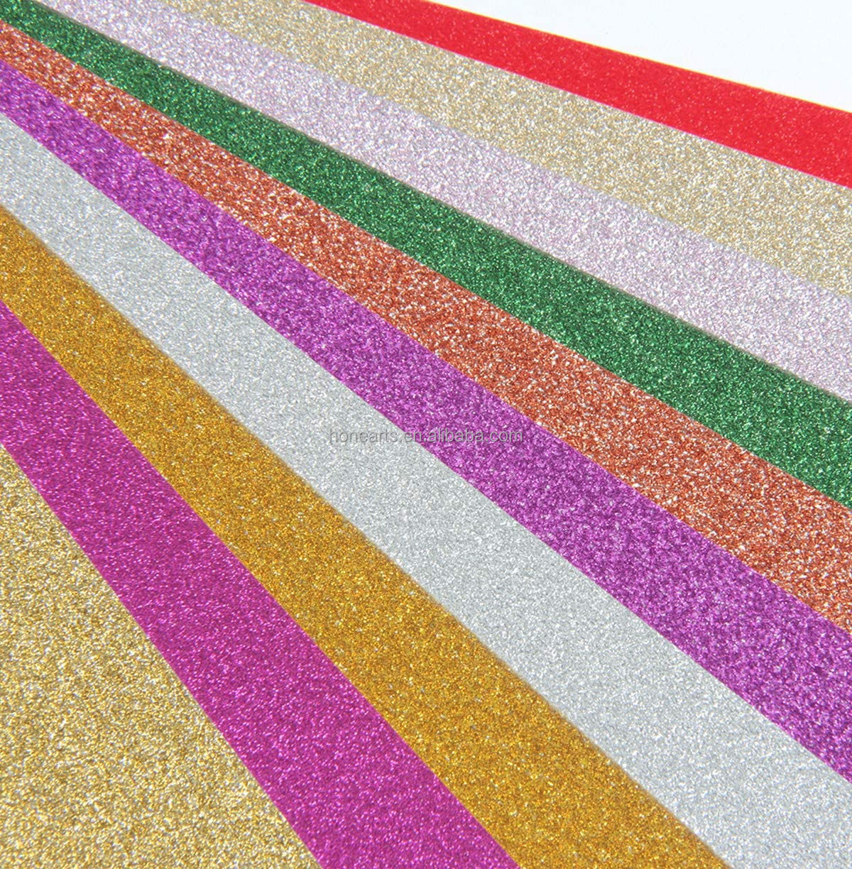 Glitter Foam Sheets for Crafts, A4 Cardstock Paper Sparkles Self Adhesive Sticky Paper