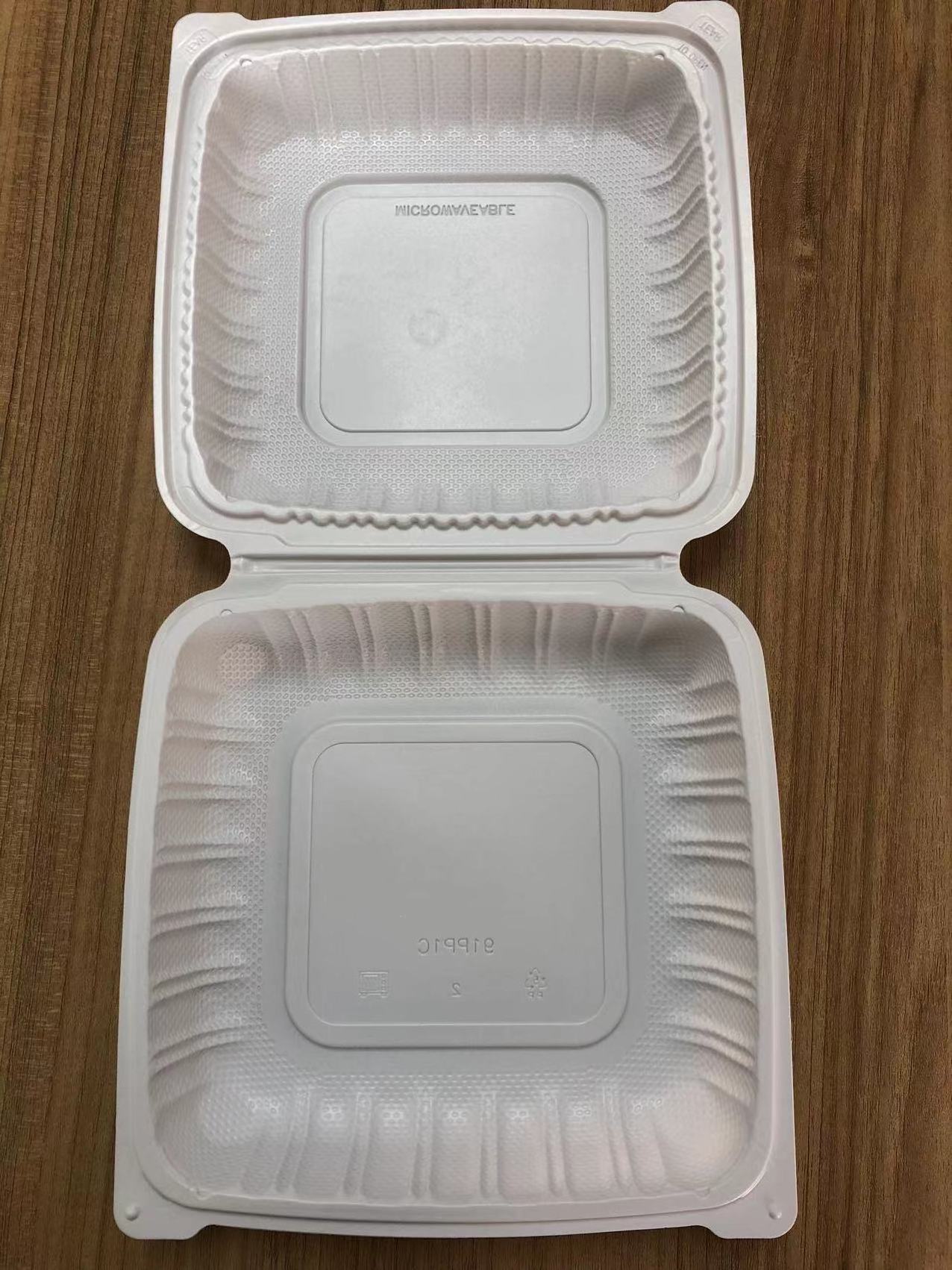 Wholesale Clamshell Food Containers Plastic Hinged Take Out Containers Microwave Freezer Safe Biodegradable Disposable Lunch Box