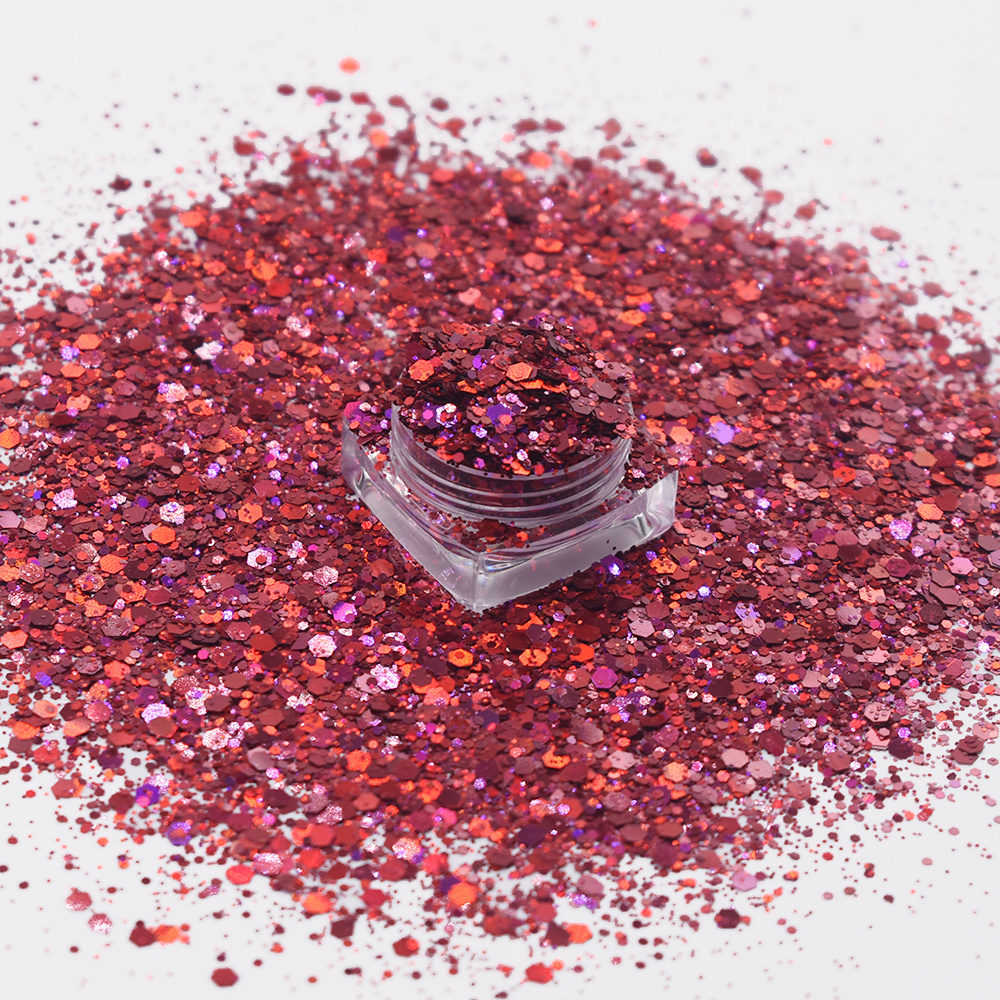 bio degradable Glitter Bulk Powder Holographic Cosmetic Glitter Glitter Chunky