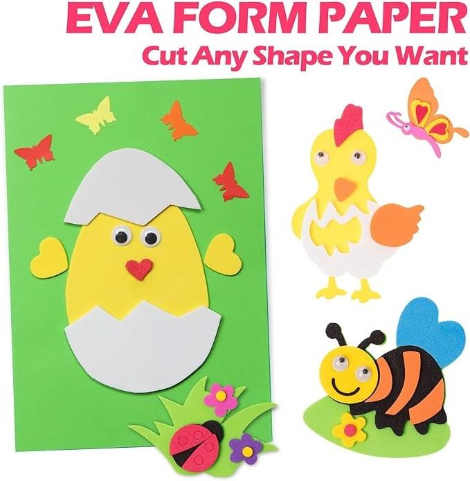 EVA Foam Sheet Crafts A4 EVA Foam Paper for Crafts Handicraft Foam Sheets for DIY Arts Craft Kids Preschool Classroom