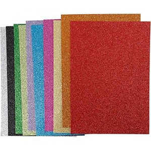 1mm1.3mm thin sponge foam sheets glitter color adhesive custom printed eva foam sheet for Arts and Crafts