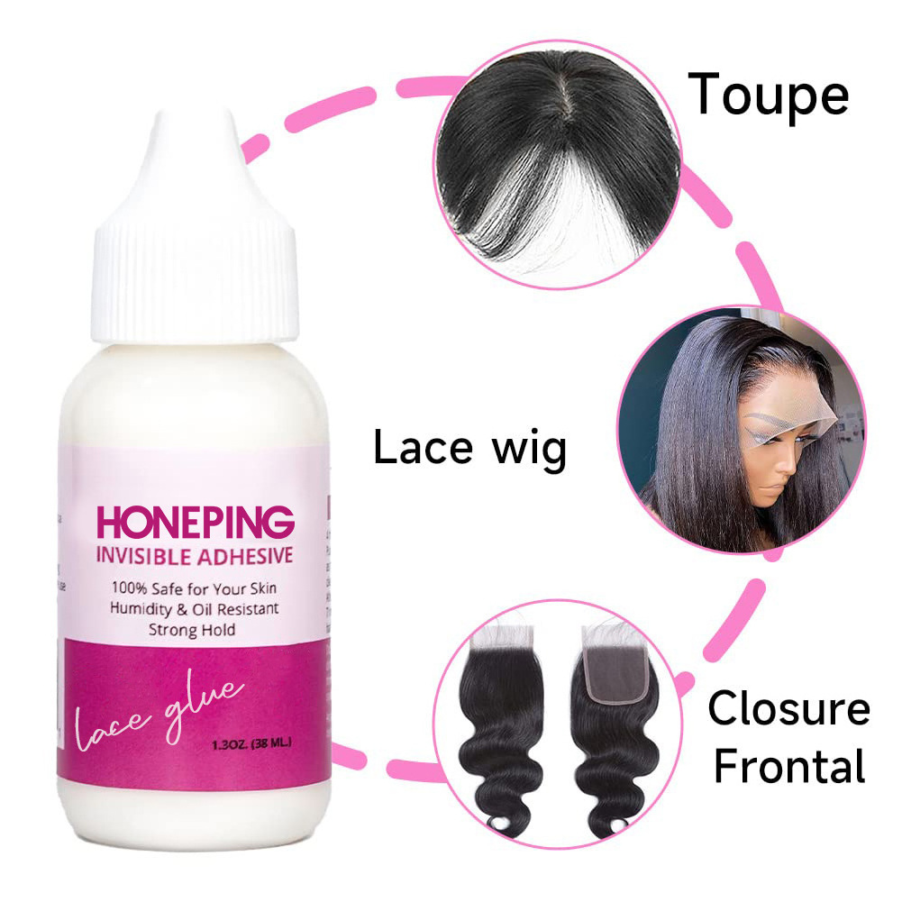 Custom Logo Extreme Hold Waterproof Clear Lace Hair Wig Glue And Remover Adhesive Water Resistant Lace Glue Set