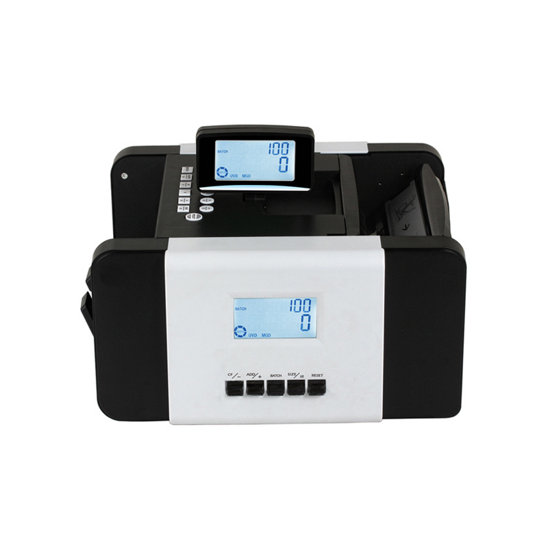 Automatic UV+MG LCD displays USD, EUR, GBP, CAD Multi Currency Bill Money Counter and Sorter Banknote Sorting Machine